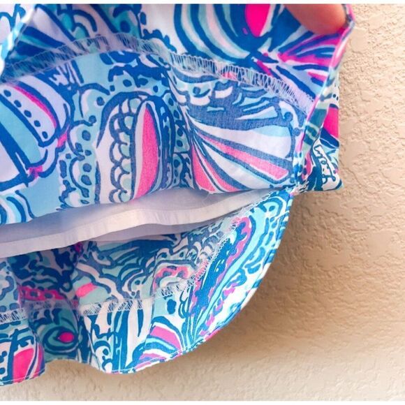 Lilly Pulitzer My Fans Blue Shift Dress Size 6 - Picture 3 of 6